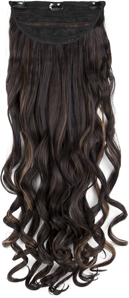 STREAK STREET CLIP IN 30 Beach Wavy Dark Brown Extensions With