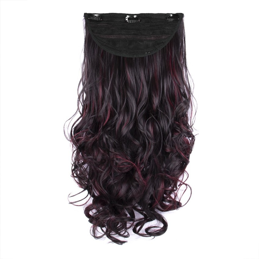 STREAK STREET CLIP IN 24 SEMI WAVY BURGUNDY HAIR EXTENSIONS Hair Extension Price in India Buy STREAK STREET CLIP IN 24 SEMI WAVY BURGUNDY HAIR EXTENSIONS Hair Extension online at Flipkart