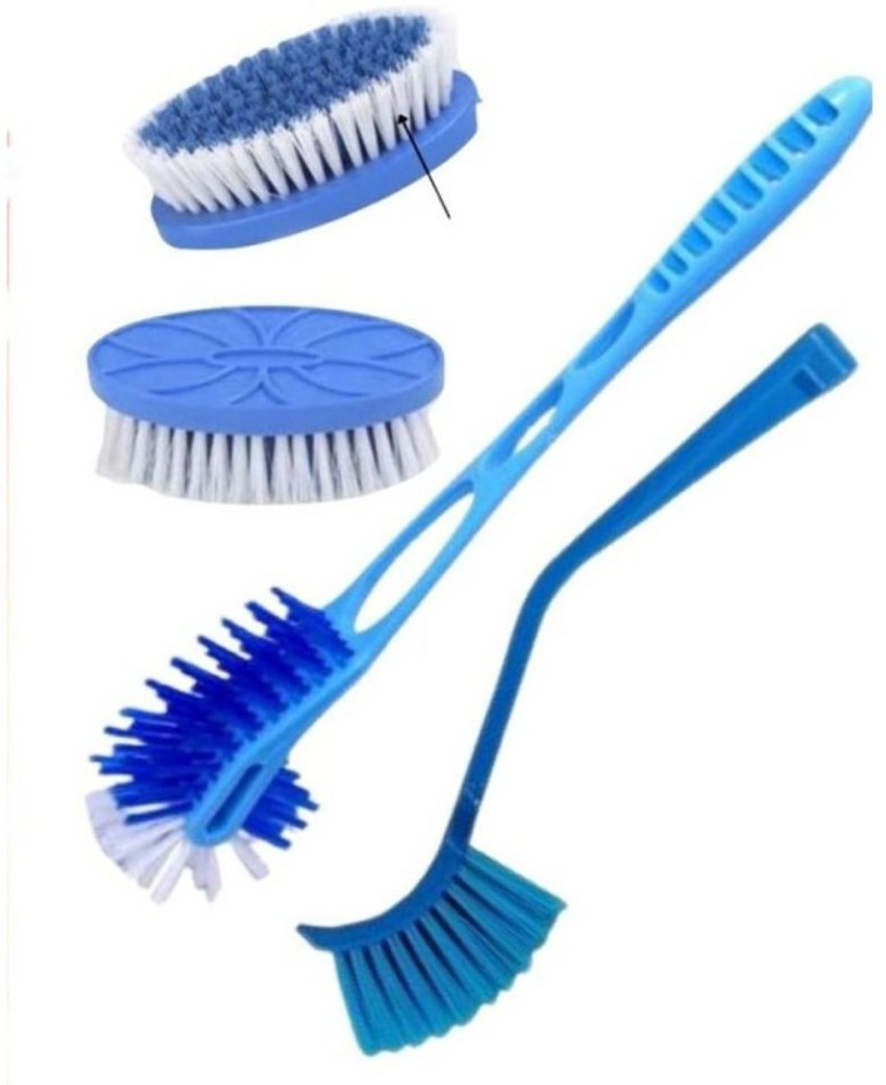 Indoselection Plastic Brush Combo Of House And Toilet Cleaning