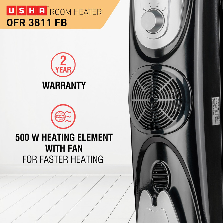 USHA 3811 FB 2800 W Oil Filled Room Heater Price in India - Buy USHA 3811  FB 2800 W Oil Filled Room Heater online at Flipkart.com