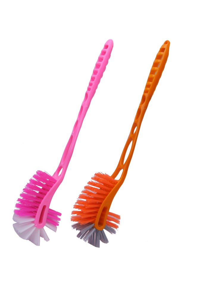 worldvery Double Sided Plastic Toilet Cleaning Bathroom Brush