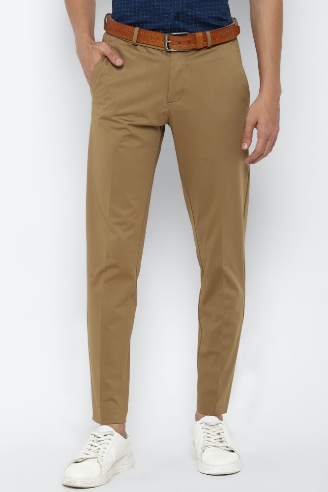 Allen Solly Casual Trousers  Buy Allen Solly Men Khaki Slim Fit Textured Casual  Trousers Online  Nykaa Fashion