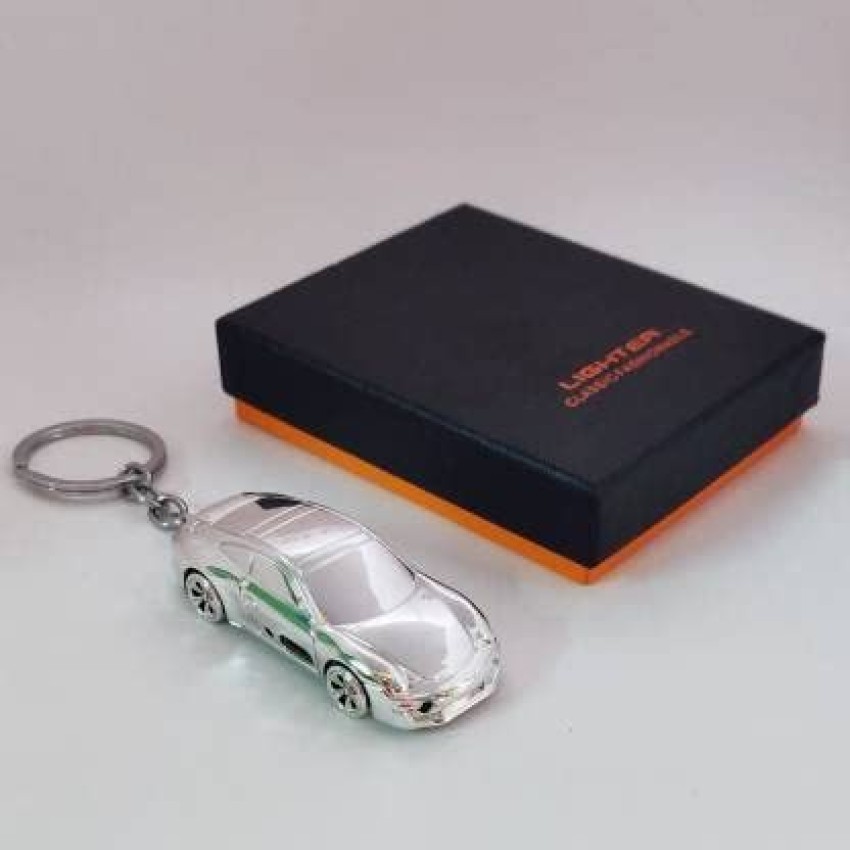 Car shape rechargeable lighter with keychain