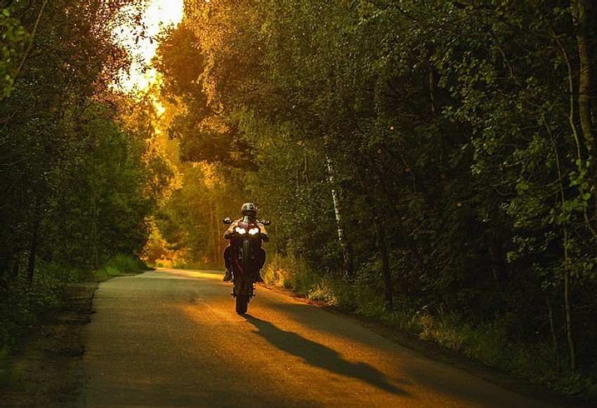 motorcycle sunset wallpaper