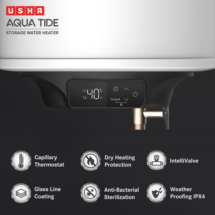 USHA 25 L Storage Water Geyser (Aqua Tide, White, Grey, Black) Price in  India - Buy USHA 25 L Storage Water Geyser (Aqua Tide, White, Grey, Black)  online at Flipkart.com