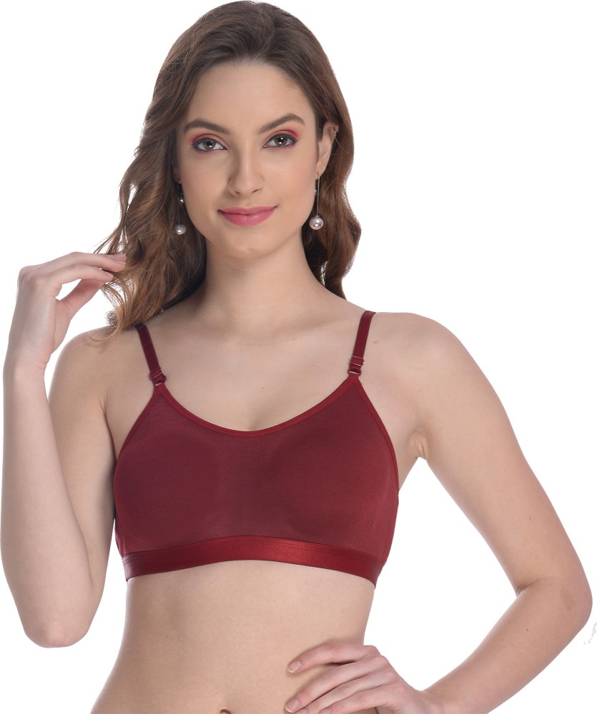 Buy FIMS Fashion is my style Women Cotton Sports Bra for Gym, Yoga, Running  Bra for Girls, Racer Back, Full Coverage, Multicolor, Cup B, Maroon, Pack  of 1, Size- 36 Women Sports Non Padded Bra Online at Best Prices in India