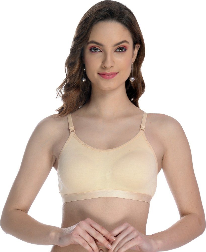Woman's cotton non padded bra stylish woman bra trendy MULTICOLOR