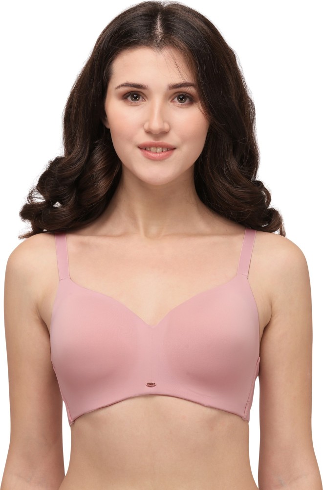 Plus Size Pink Seamless Padded Non-Wired Bralette