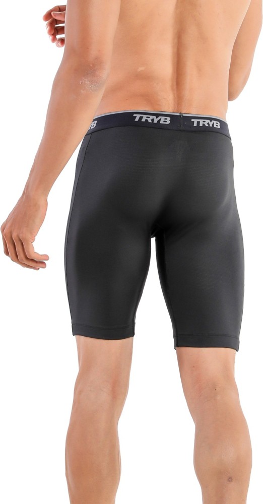 Buy TRYB Mens Compression Shorts Long Leg Performance Underwear