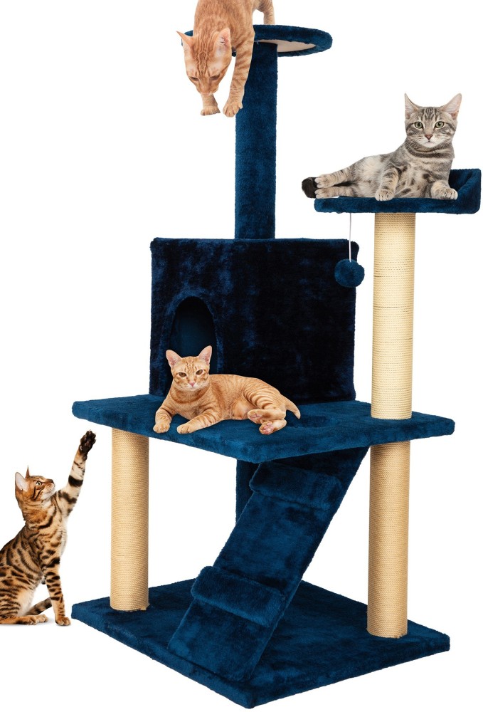 Navy blue clearance cat tree