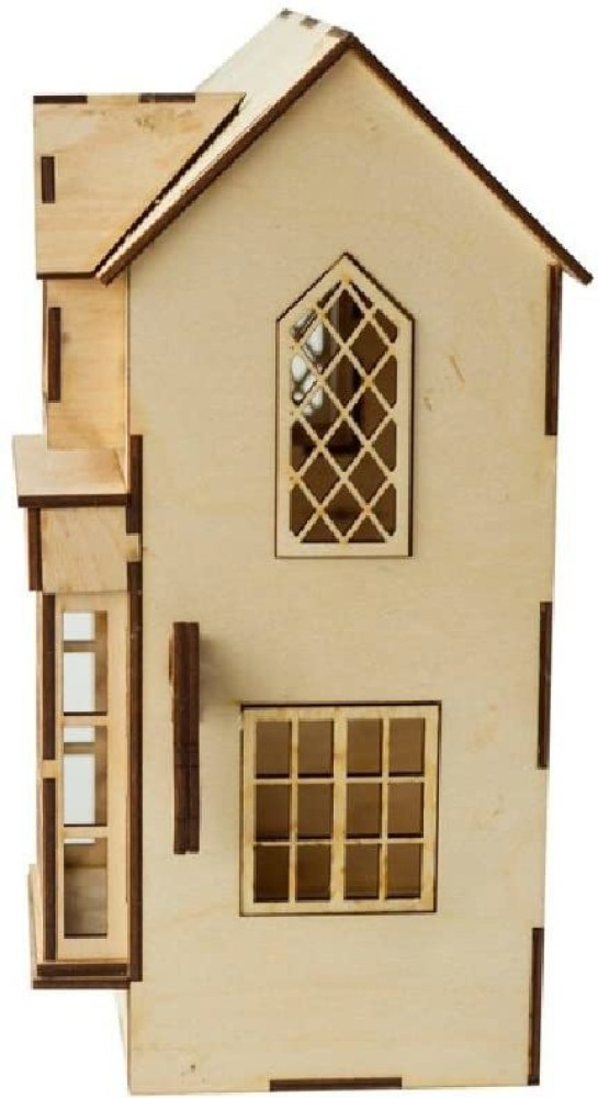 DIY wood dollhouse, toy cottage house for kids, doll house DIY kit