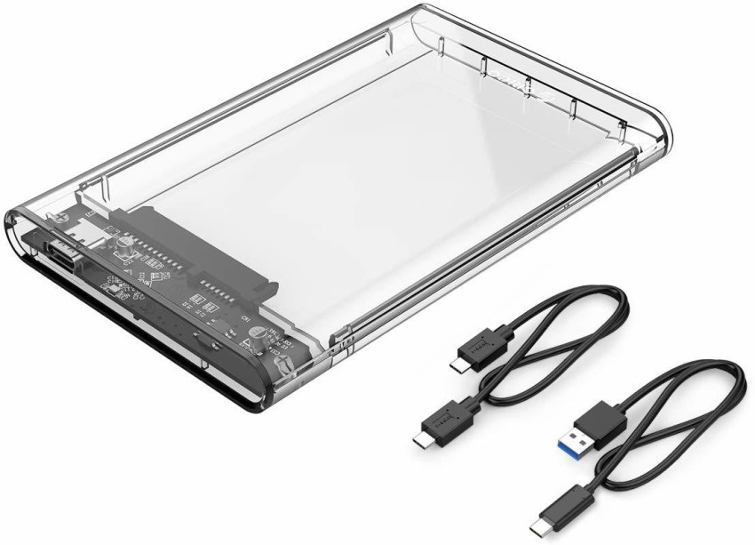 2.5 inch Transparent Type-C USB3.1 to SATA SSD Case External