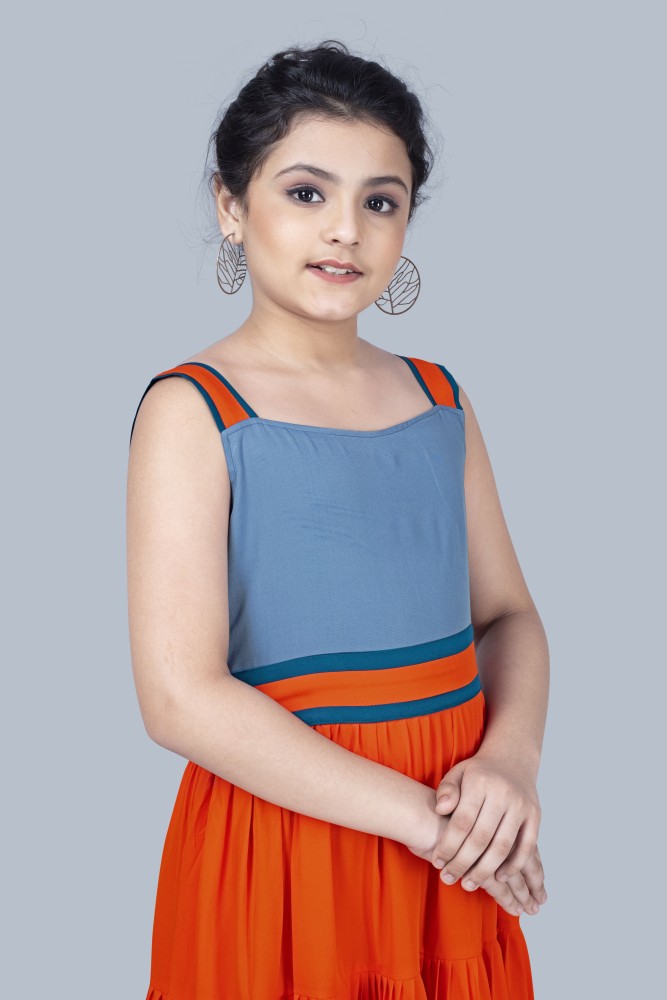 Fashion Dream Girls Calf Length Party Dress Price in India - Buy Fashion  Dream Girls Calf Length Party Dress online at