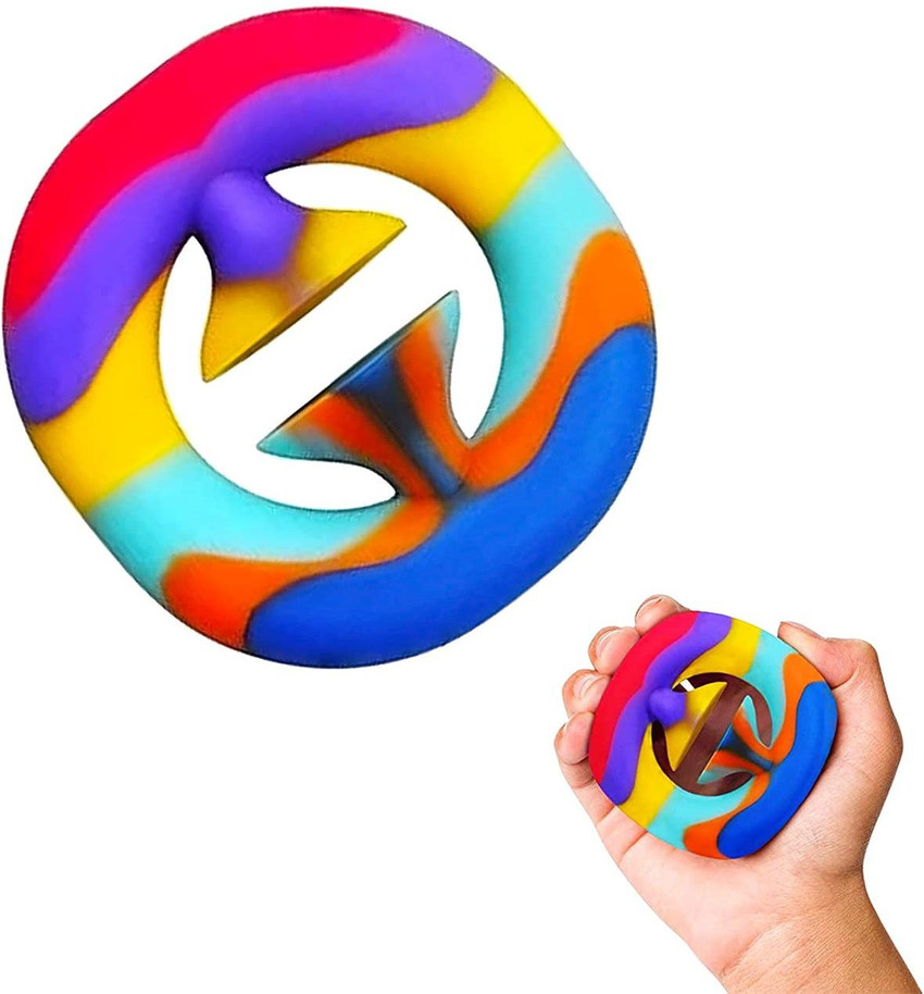 BONGERKING Fidget Toys Pop It Grip Strength Device Stress Relief Sensory Hand Toy Anti Anxiety Squeeze Click Finger Anxiety Relief Toys Silicone Grip Toy for Kids and Adults Rainbow Price in India