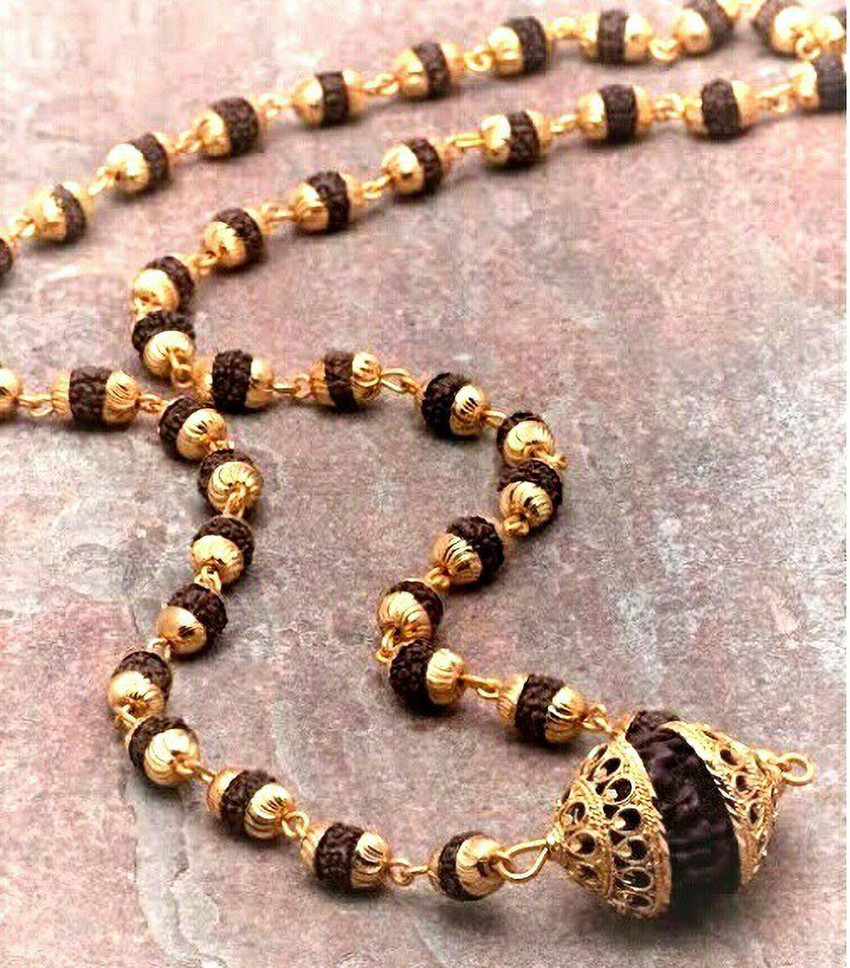 Gold on sale rudraksha mala