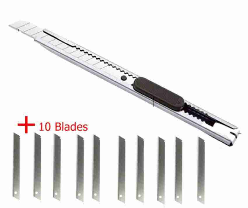 9mm Paper cutter knife with pattern Grip & Free 10 Replacement Blades at Rs  89/piece in Mumbai