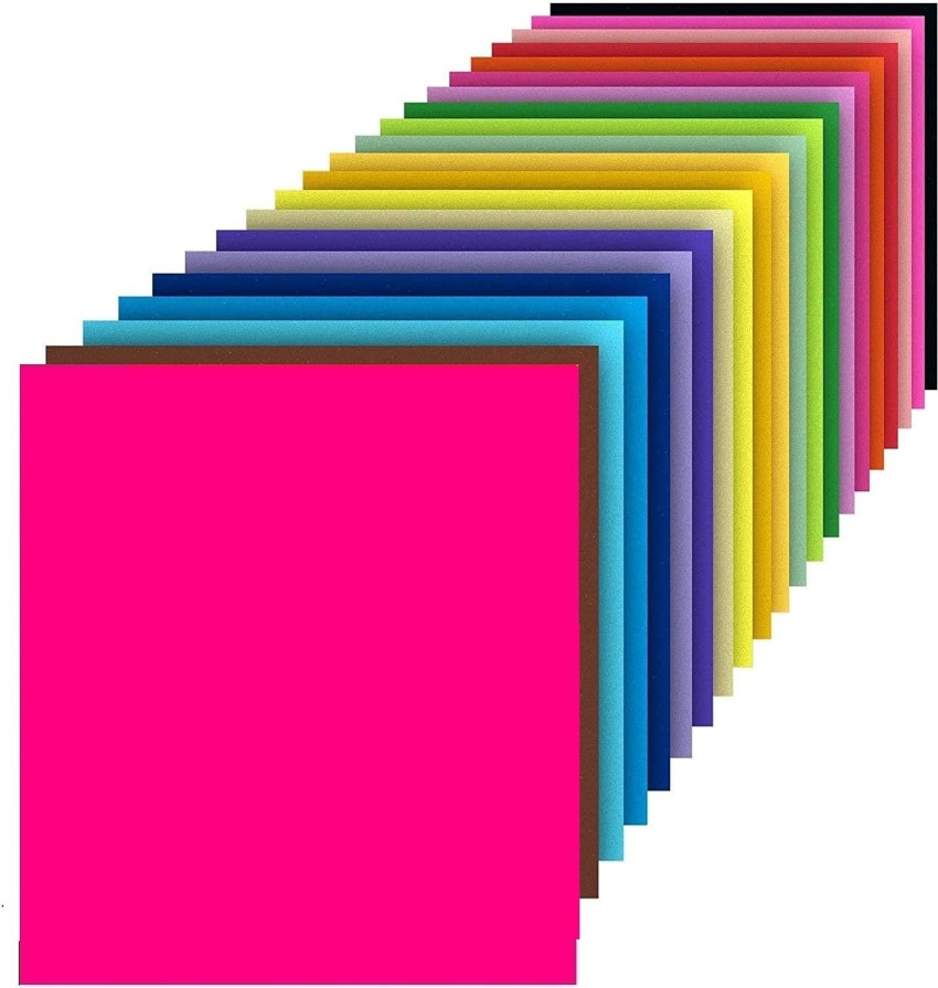 Eclet A4 50 sheet (5 Colors x 10 Sheets Each Colour) Color  Paper P remium Neon Colours for Art & Craft Work. (50 Sheets) A4 90 gsm Coloured  Paper - Coloured Paper