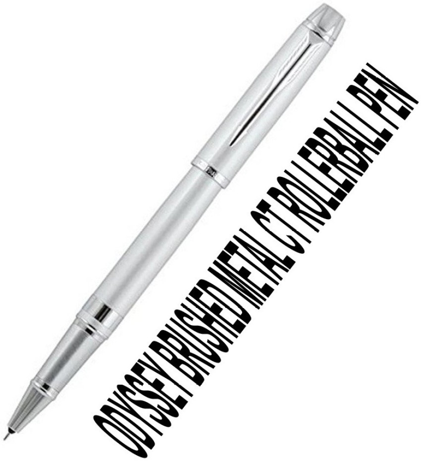 Parker Odyssey Brushed Metal Chrome Trim Ball Pen