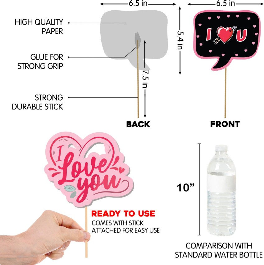 Valentines Day Water Bottle With Valentines Heart Design