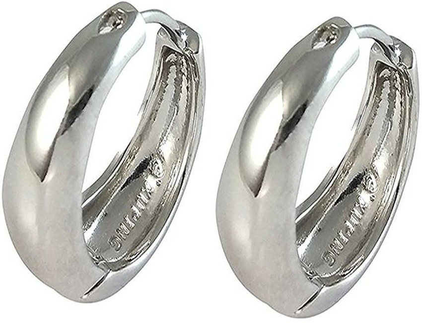 Miami Men Jewellery Kaju Bali Salman Khan Bollywood Style Silver Hoop Earrings Cubic Zirconia Copper Brass Hoop Earring
