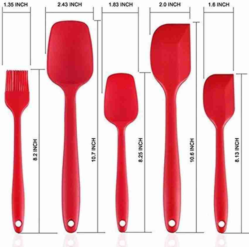 4 Set Silicone Mini Spoon Spatula 2 in1 Non Stick Heat Resistant Scraper Kitchen