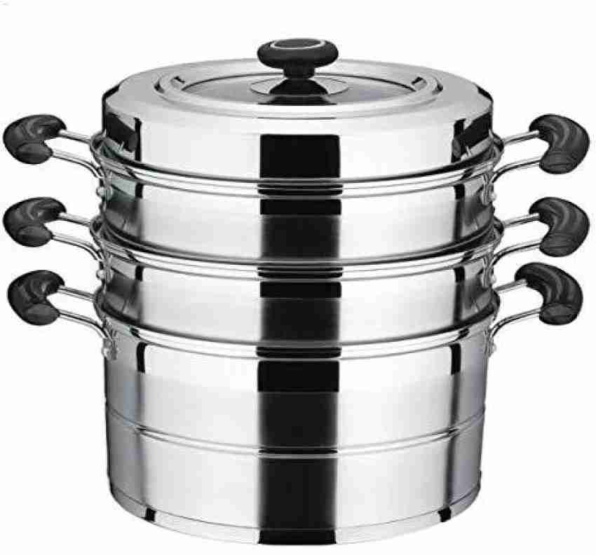 Concord 30 CM Stainless Steel 3 Tier Steamer Pot India