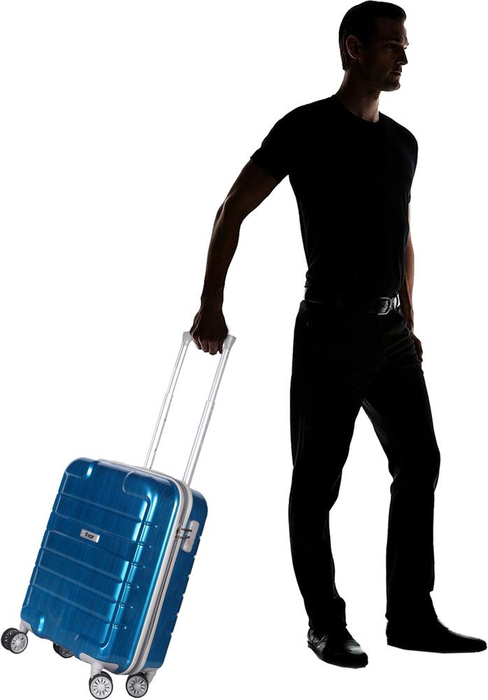 VIP Hummer Spinner Hard Trolley 55 cm Blue Cabin Suitcase 4 Wheels 21 inch Blue Price in India Flipkart