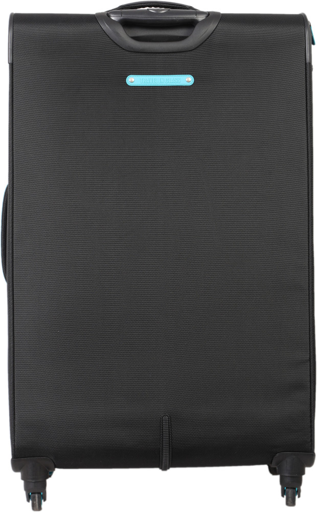 VIP Curtis Spinner Soft Trolley 81cm Black Expandable Check in Suitcase 4 Wheels 31 inch Black Price in India Flipkart