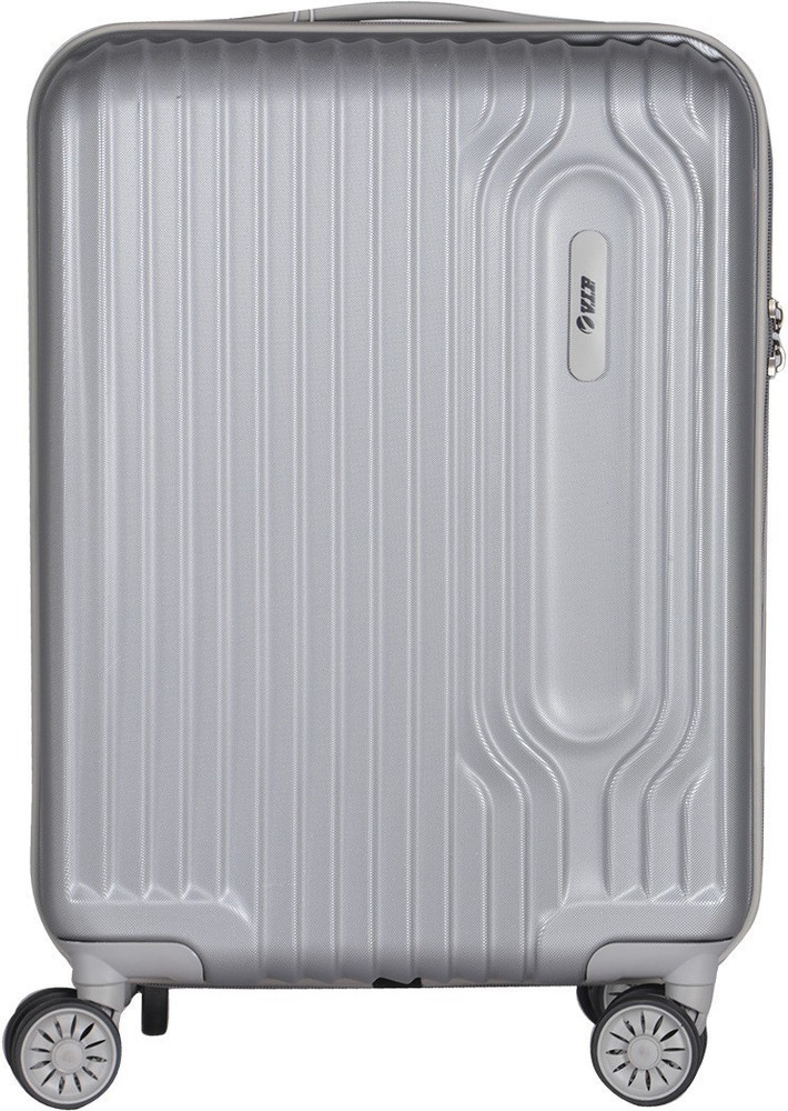 VIP Tube Plus Spinner Hard Trolley 55cm Silver Cabin Suitcase 4