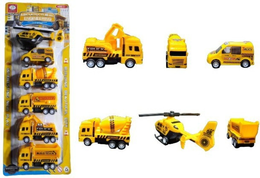 6Pcs Small Construction Toys, Construction Vehicles Kids Trucks Vehicle Toy  Toddlers Mini Car Toys