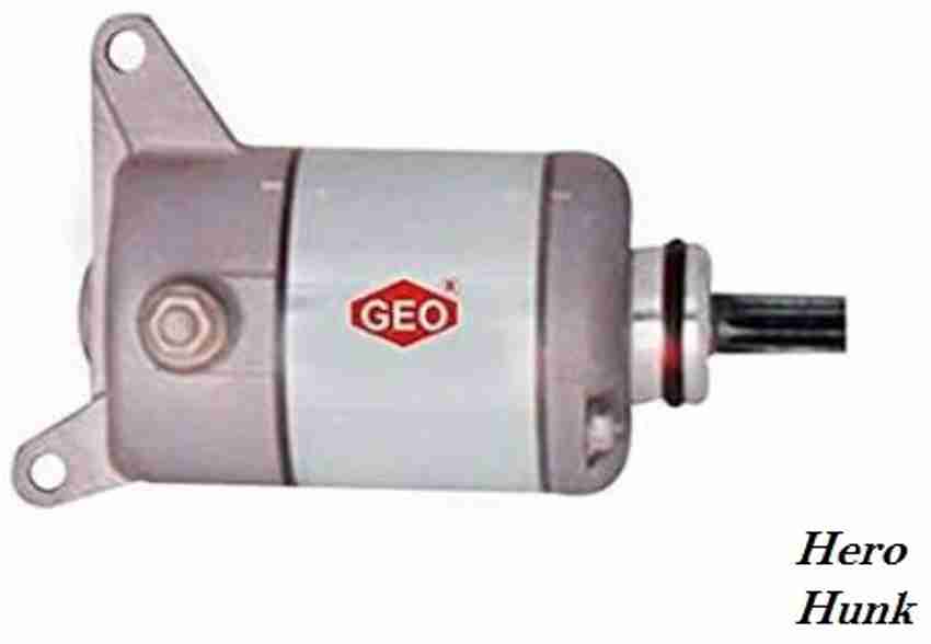 GEO elf Starter Motor Assembly for Hero Hunk Vehicle Starter Motor Price in India Buy GEO elf Starter Motor Assembly for Hero Hunk Vehicle Starter Motor online at Flipkart
