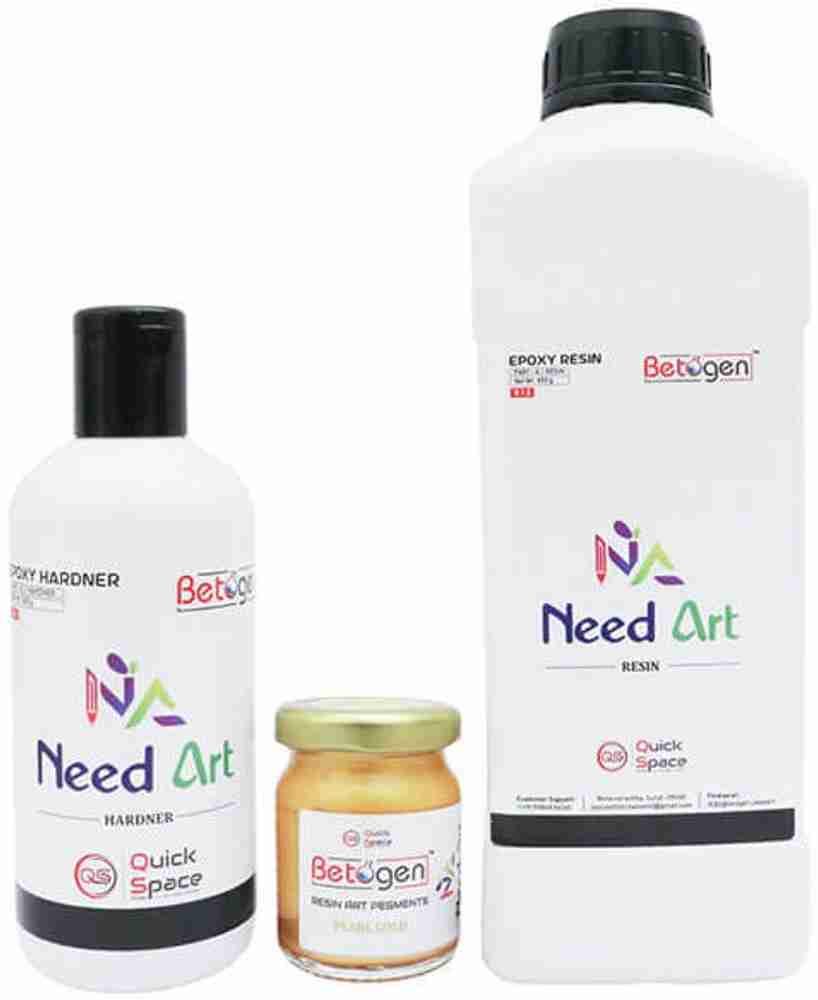 Betogen Epoxy Resin Hobby Kit 1140 Gm With Pearl Gold Pigment