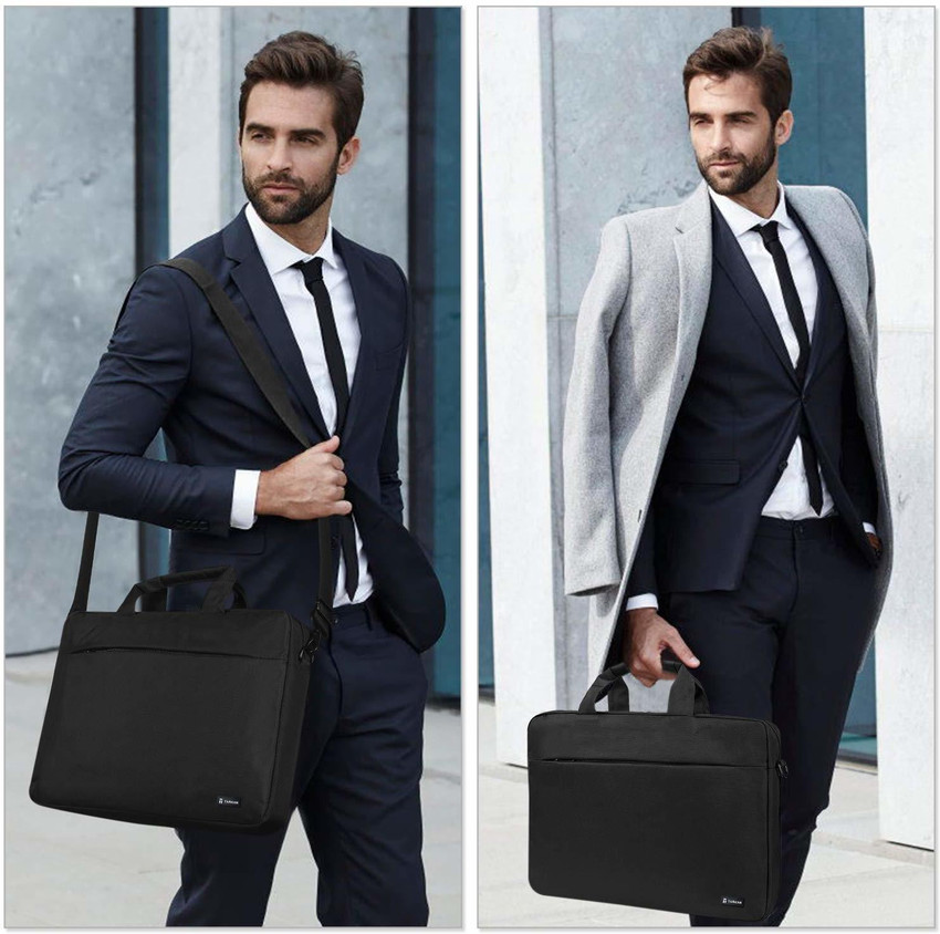 TARKAN Water Resistant Padded Laptop Bag for Men Shoulder Briefcase Black 13.3 Inch Laptop Bag TARKAN Flipkart