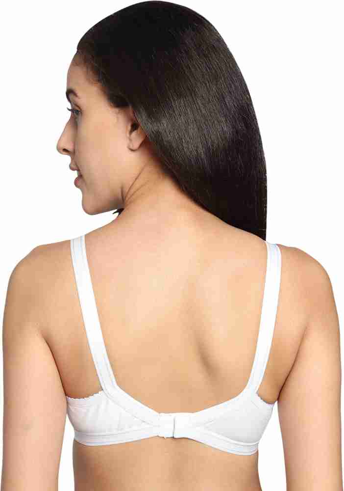 Winsure cotton cross belt bra with Broad elastics 2 way hook white & skin  color combo ( chicken fabric ) size ( 32C to 46C) Women T-Shirt Non Padded  Bra - Buy