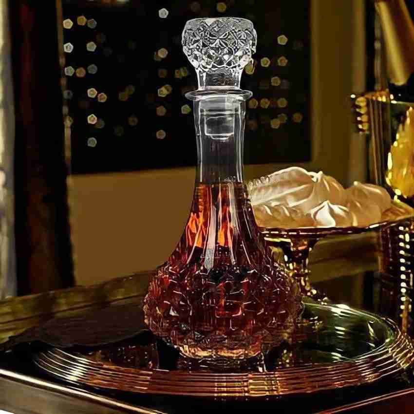 SMARTDECOR Crystal Decanter with pack of 6 glass Decanter Price in
