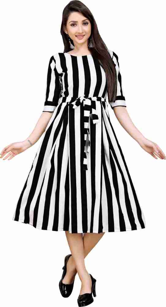 Frock black and sales white