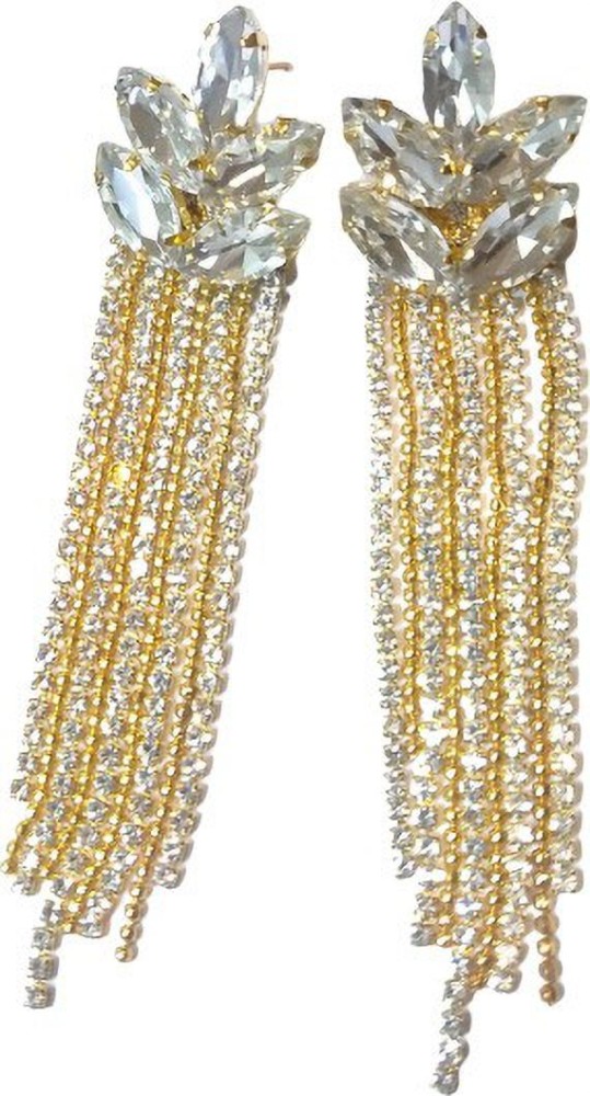 Buy YouBella Gold Plated Stylish Latest Design Crystal White Earrings for  Girls and Womens at Rs1599 online  Jewellery online