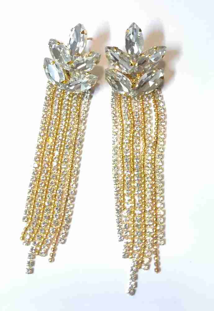Long gemstone clearance earrings
