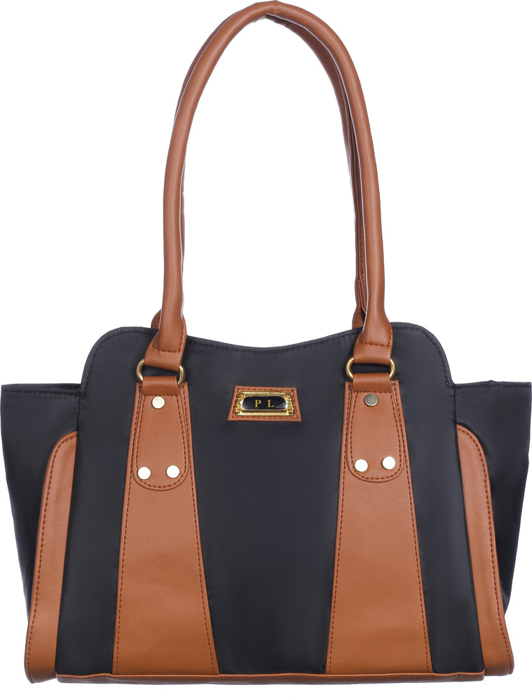 Buy perfect leather Women Tan Shoulder Bag Tan Black Online Best