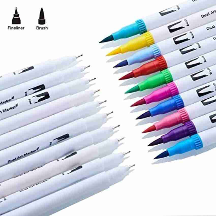 12PCS Colored Marker Pen Erasable Colorful Markers for Kid Adult Coloring  Book Journaling 