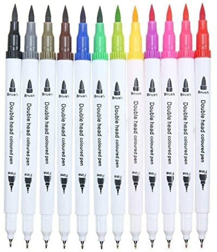 KRAFTMASTERS Fineliner Color Pen Set 0.4mm Fine Point Colored  Pens Markers Set Of 12 - Fine Point Colored Pens Markers