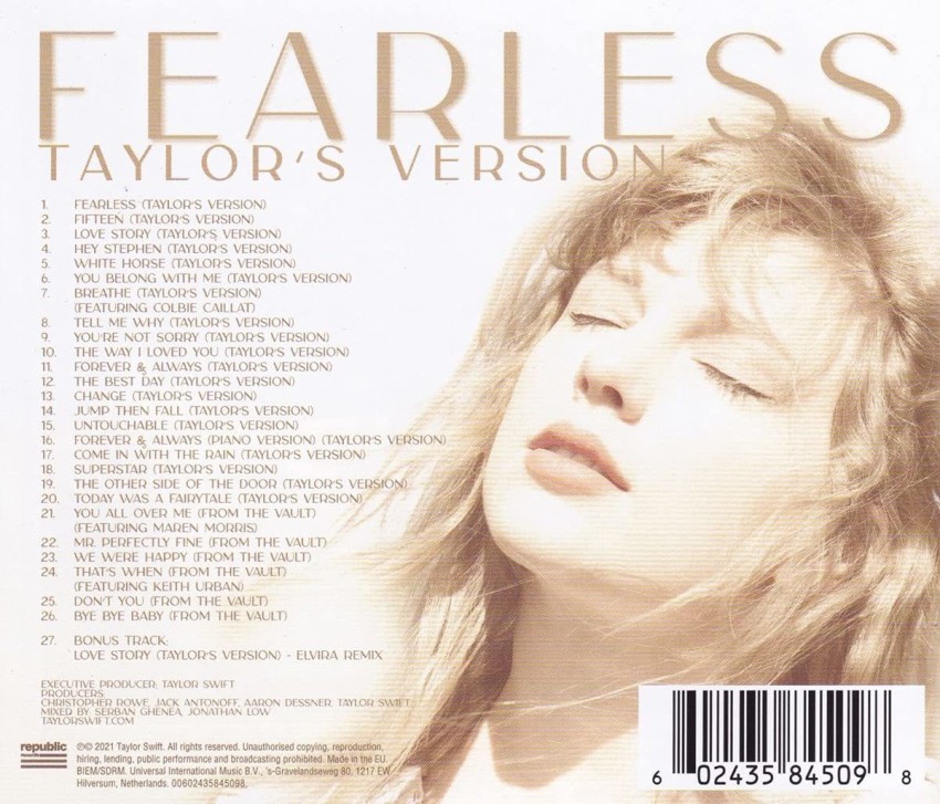 Fearless (Taylors version) Audio CD Standard Edition Price in India - Buy  Fearless (Taylors version) Audio CD Standard Edition online at