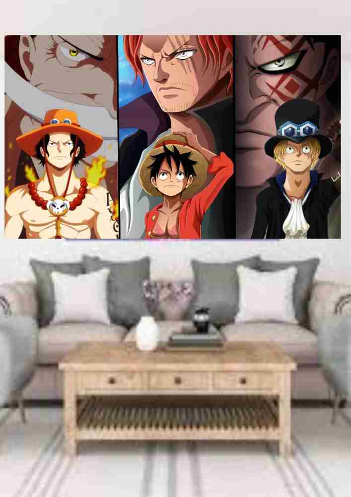 One Piece Monkey D.Luffy Self Adhesive Laminated Poster, one piece Wallpaper, Sticker For Gaming Room