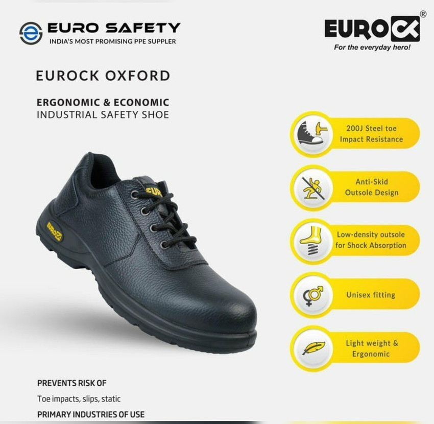 EURO Steel Toe Grain Leather Safety Shoe Price in India Buy EURO Steel Toe Grain Leather Safety Shoe online at Flipkart