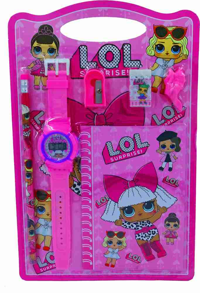 poksi LOL SURPRISE 6 IN 1 GIFT SET FOR KIDS BIRTHDAY PARTY RETURN GIFT LOL SURPRISE Art Metal Pencil Box Box Flipkart