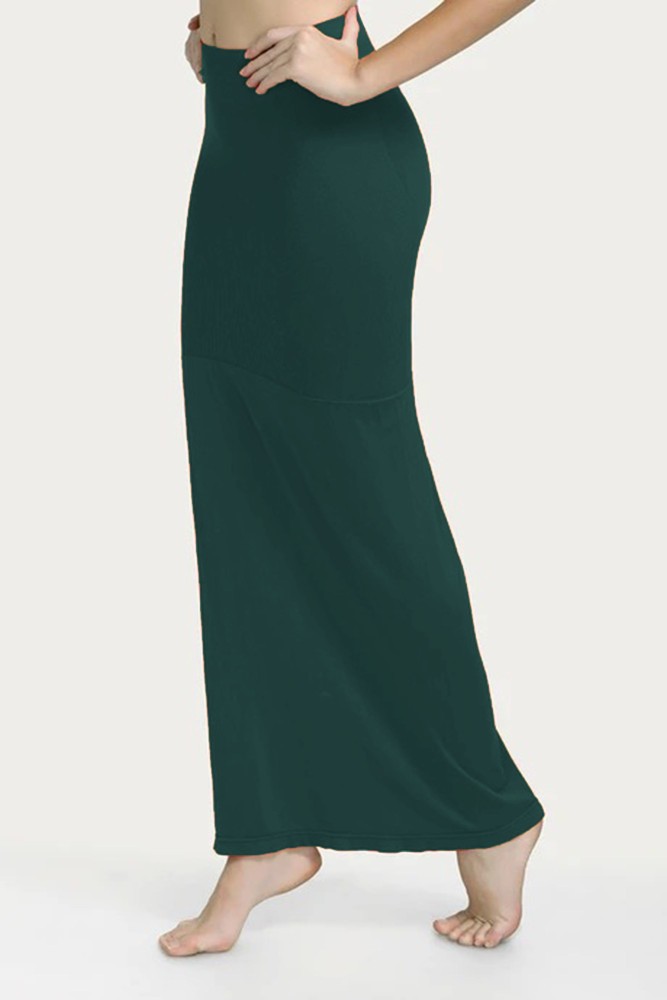 shopy Saree Shapewear Dark Green -L Pure Cotton Petticoat Price in