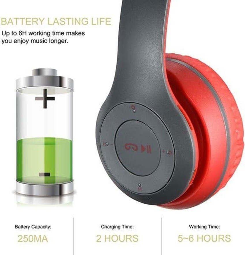 SURYAKUSH Thunder Bass Bluetooth Portable Headphone with Mic