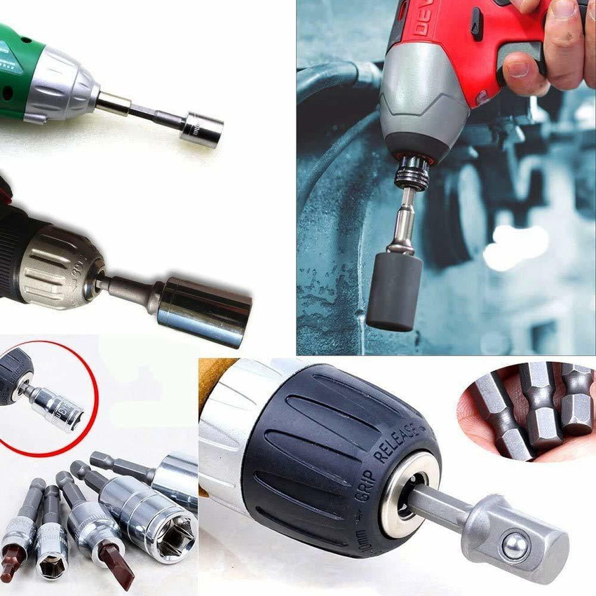 Socket set best sale adapter for drill