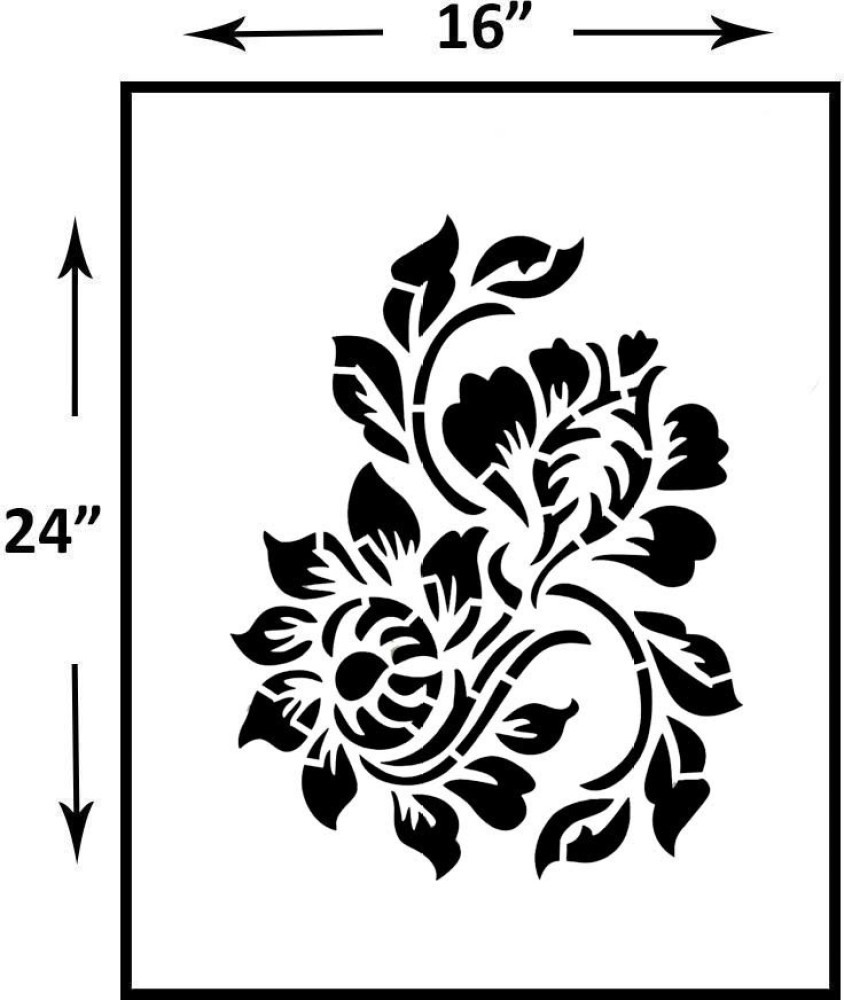 Silhouette Roses. Hand drawn Flowers Stencil Vector Drawing 2212166 Vector  Art at Vecteezy