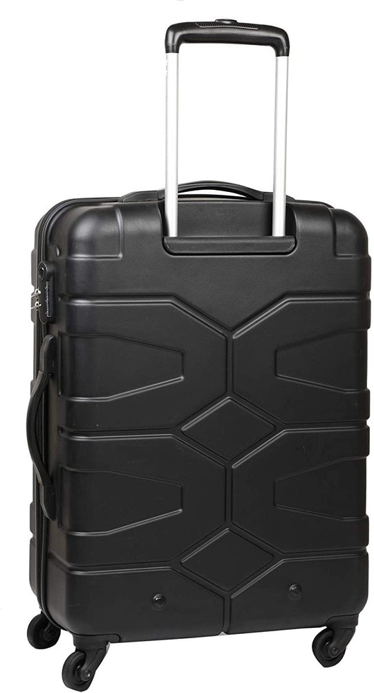 Galisto 100 Polycarbonate Luggage Flair Black Matte 20 inch and 24 inch Polycarbonate Hard Case Suitcase Trolly Bags 4 Wheels Cabin Check in Set 4 Wheels 24 inch Flair Black